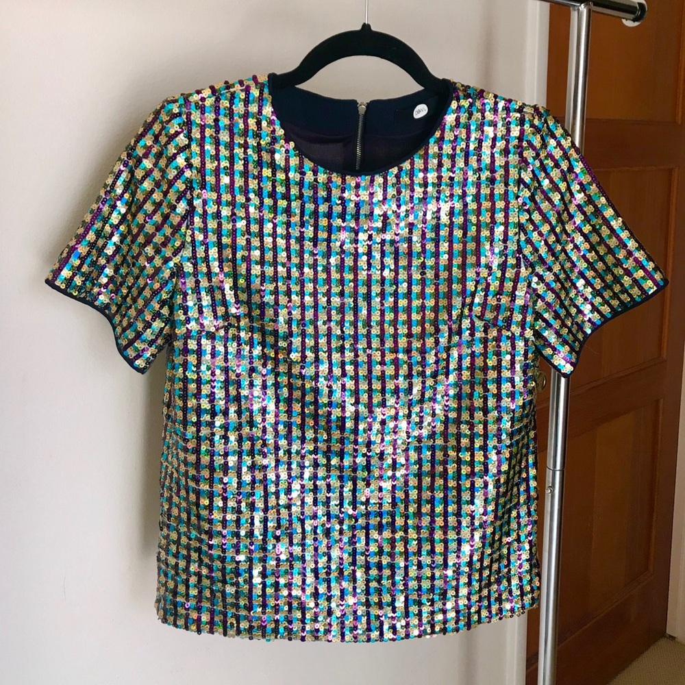 SEQUIN BOXY TOP